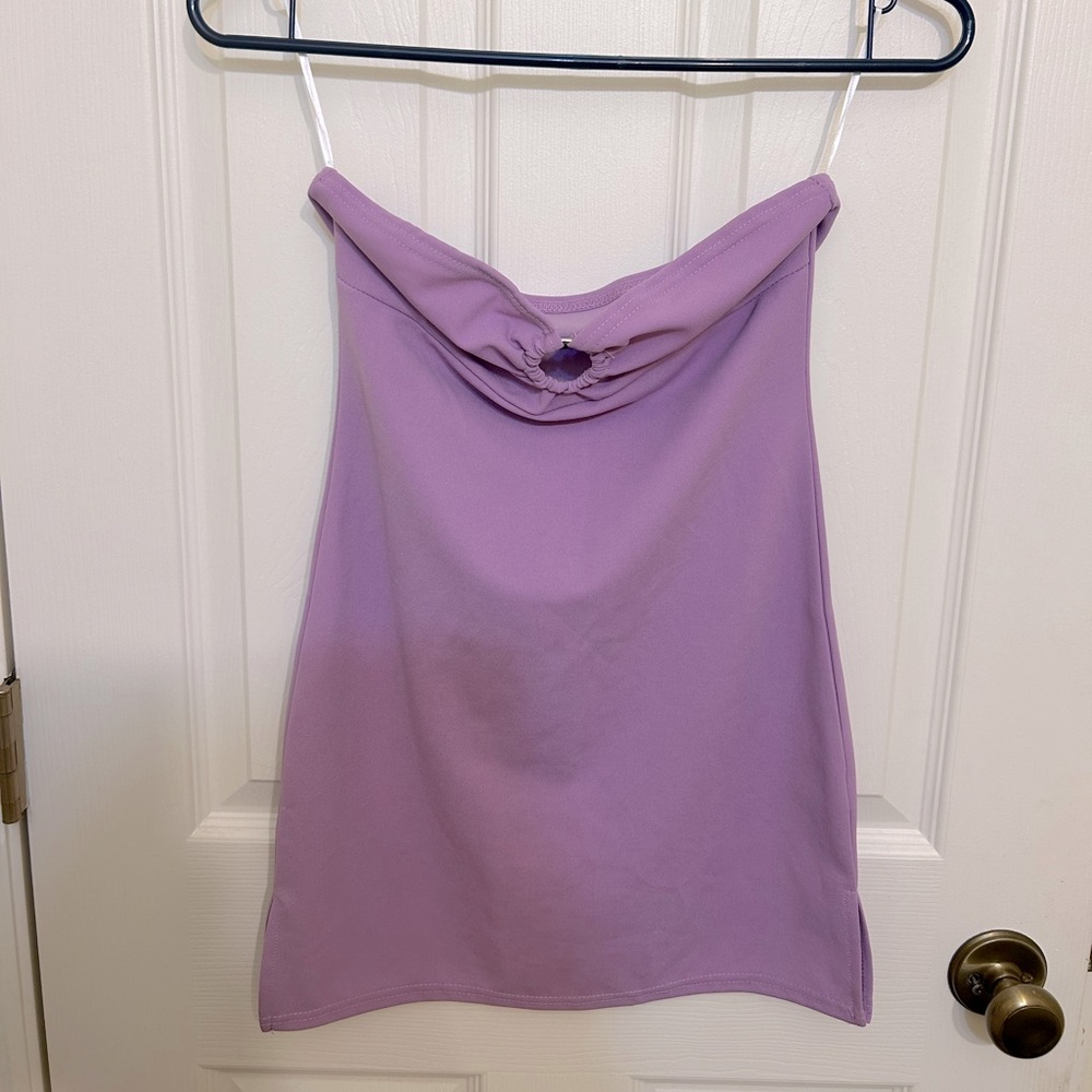 SHEIN Purple Strapless Mini Dress - Size S